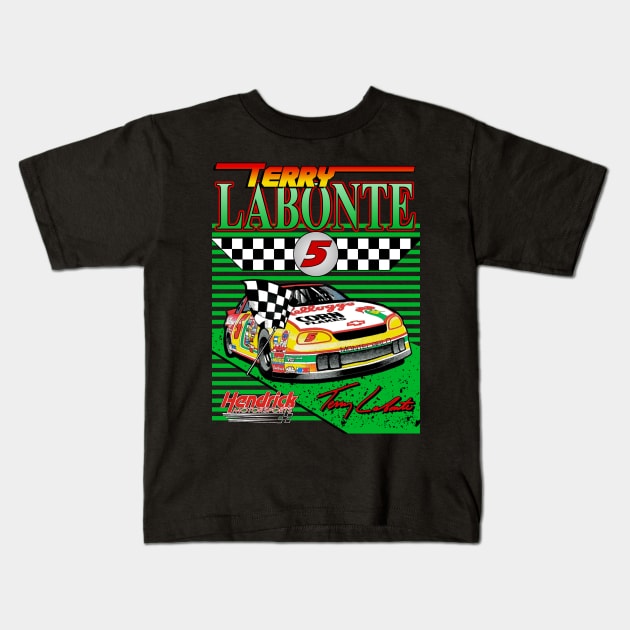 Terry Labonte Vintage Nascar Design Kids T-Shirt by Reno27Racing